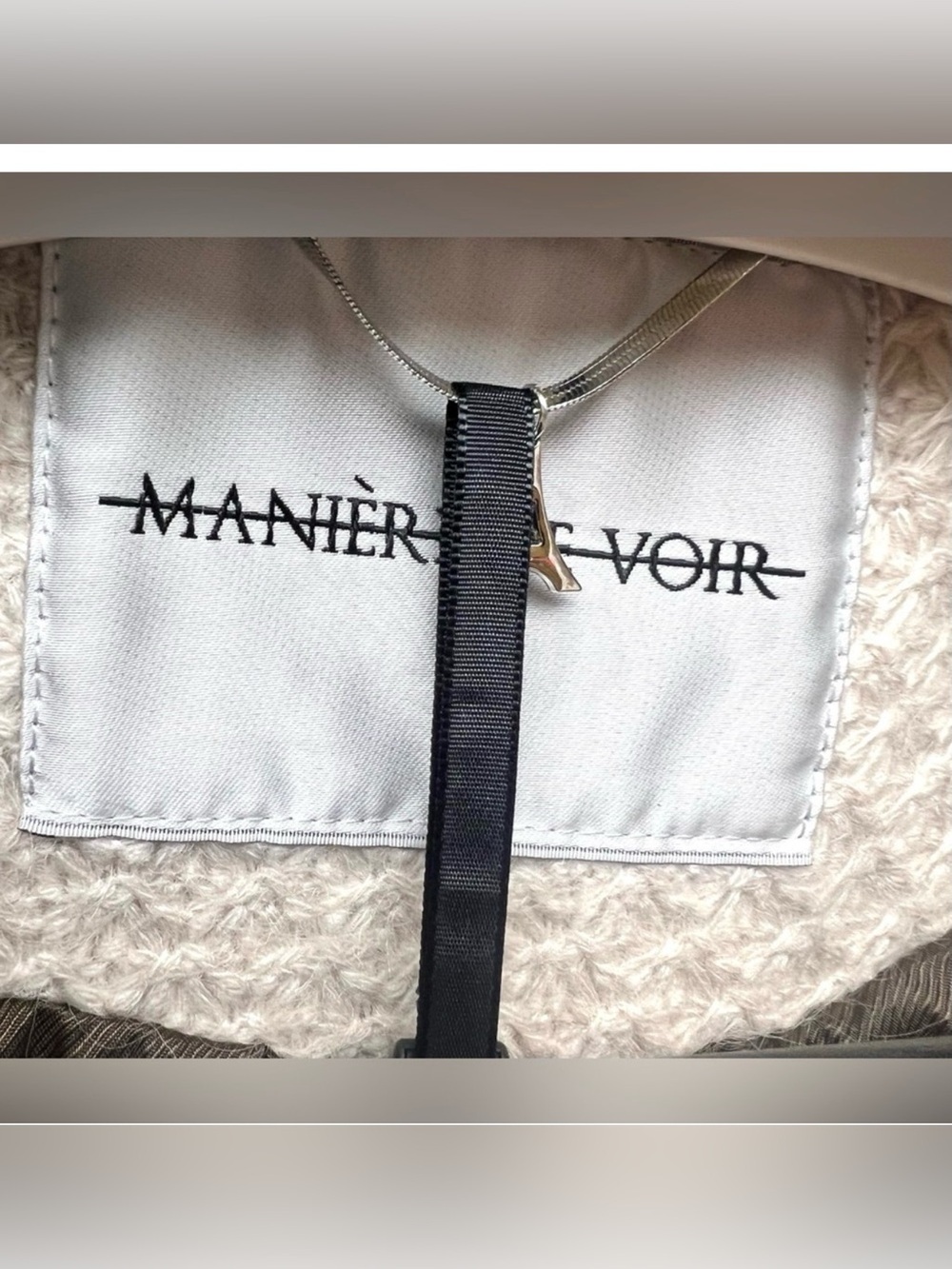 Manière De Voir Boucle Tweed Coat Dress Cream Old Money Sofia Richie NWT 0 - Picture 8 of 11
